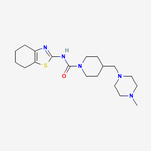 4-[(4-methylpiperazin-1-yl)methyl]-N-(4,5,6,7-tetrahydro-1,3-benzothiazol-2-yl)piperidine-1-carboxamide