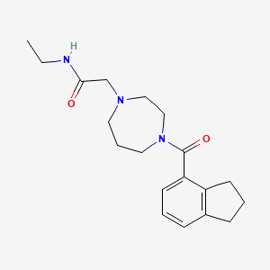 2-[4-(2,3-dihydro-1H-indene-4-carbonyl)-1,4-diazepan-1-yl]-N-ethylacetamide