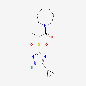 1-(azepan-1-yl)-2-[(5-cyclopropyl-1H-1,2,4-triazol-3-yl)sulfonyl]propan-1-one