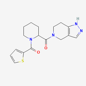 1,4,6,7-Tetrahydropyrazolo[4,3-c]pyridin-5-yl-[1-(thiophene-2-carbonyl)piperidin-2-yl]methanone