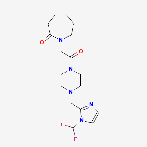 1-[2-[4-[[1-(Difluoromethyl)imidazol-2-yl]methyl]piperazin-1-yl]-2-oxoethyl]azepan-2-one