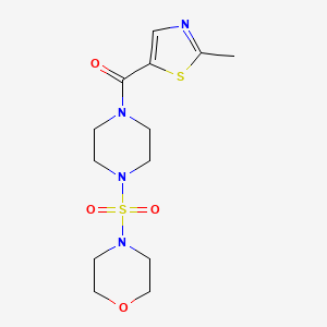 (2-Methyl-1,3-thiazol-5-yl)-(4-morpholin-4-ylsulfonylpiperazin-1-yl)methanone