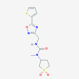 1-(1,1-Dioxothiolan-3-yl)-1-methyl-3-[(5-thiophen-2-yl-1,2,4-oxadiazol-3-yl)methyl]urea