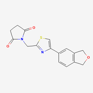 1-[[4-(1,3-Dihydro-2-benzofuran-5-yl)-1,3-thiazol-2-yl]methyl]pyrrolidine-2,5-dione