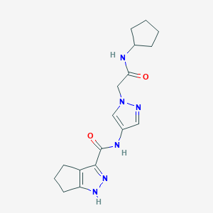 N-[1-[2-(cyclopentylamino)-2-oxoethyl]pyrazol-4-yl]-1,4,5,6-tetrahydrocyclopenta[c]pyrazole-3-carboxamide