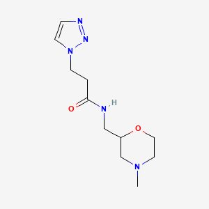 N-[(4-methylmorpholin-2-yl)methyl]-3-(triazol-1-yl)propanamide