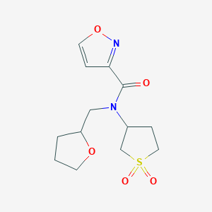 N-(1,1-dioxothiolan-3-yl)-N-(oxolan-2-ylmethyl)-1,2-oxazole-3-carboxamide