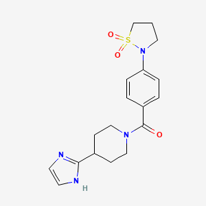 [4-(1,1-dioxo-1,2-thiazolidin-2-yl)phenyl]-[4-(1H-imidazol-2-yl)piperidin-1-yl]methanone