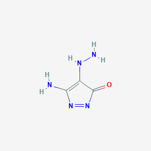 B068132 5-Amino-4-hydrazinylpyrazol-3-one CAS No. 171294-90-9