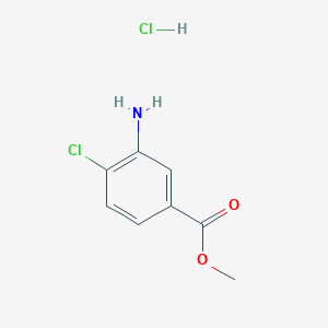 molecular formula C8H9Cl2NO2 B068134 3-Amino-4-chlorobenzoic acid methyl ester hydrochloride CAS No. 161796-15-2