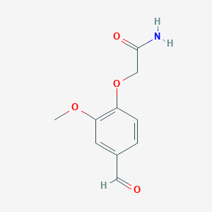 molecular formula C10H11NO4 B068186 2-(4-甲酰基-2-甲氧基苯氧基)乙酰胺 CAS No. 186685-89-2