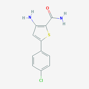 molecular formula C11H9ClN2OS B068188 3-Amino-5-(4-chlorophenyl)thiophene-2-carboxamide CAS No. 175137-05-0