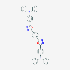molecular formula C46H32N6O2 B068195 1,4-Bis[5-[4-(diphenylamino)phenyl]-1,3,4-oxadiazole-2-yl]benzene CAS No. 184101-38-0