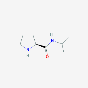 molecular formula C8H16N2O B068201 (2S)-N-propan-2-ylpyrrolidine-2-carboxamide CAS No. 174089-62-4