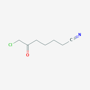 molecular formula C7H10ClNO B068206 6-Oxo-7-chloroheptanenitrile CAS No. 172607-43-1