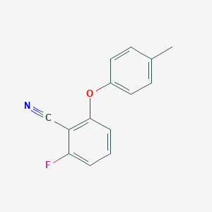 molecular formula C14H10FNO B068207 2-Fluoro-6-(4-methylphenoxy)benzonitrile CAS No. 175204-08-7