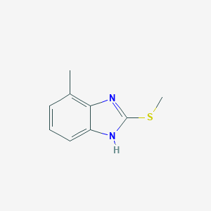 molecular formula C9H10N2S B068214 4-Methyl-2-(methylthio)-1H-benzo[d]imidazole CAS No. 170116-49-1
