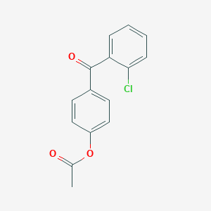 molecular formula C15H11ClO3 B068217 4-Acetoxy-2'-chlorobenzophenone CAS No. 185606-03-5