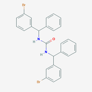 molecular formula C27H22Br2N2O B068225 N,N'-Bis((3-bromophenyl)phenylmethyl)urea CAS No. 160807-87-4