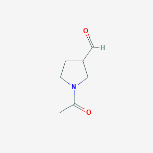 molecular formula C7H11NO2 B068228 1-Acetylpyrrolidine-3-carbaldehyde CAS No. 191347-95-2