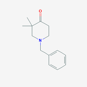 molecular formula C14H19NO B068229 1-Benzyl-3,3-dimethylpiperidin-4-one CAS No. 173186-91-9