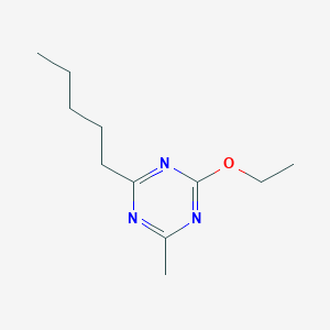 molecular formula C11H19N3O B068237 2-Ethoxy-4-methyl-6-pentyl-1,3,5-triazine CAS No. 173462-02-7