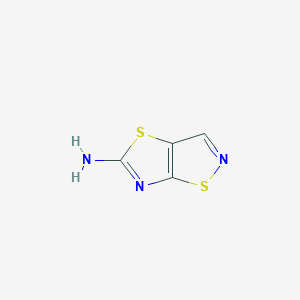 molecular formula C4H3N3S2 B068250 Thiazolo[5,4-d]isothiazol-5-amine CAS No. 177162-41-3