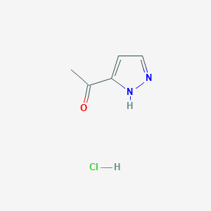 molecular formula C5H7ClN2O B068253 1-(1H-pyrazol-5-yl)ethan-1-one hydrochloride CAS No. 175277-40-4