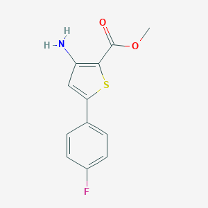 molecular formula C12H10FNO2S B068257 Methyl 3-amino-5-(4-fluorophenyl)thiophene-2-carboxylate CAS No. 175137-08-3