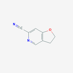 molecular formula C8H6N2O B068262 2,3-Dihydrofuro[3,2-c]pyridine-6-carbonitrile CAS No. 193605-64-0