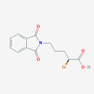 molecular formula C13H12BrNO4 B068279 (2S)-2-bromo-5-(1,3-dioxoisoindol-2-yl)pentanoic acid CAS No. 179090-37-0