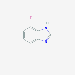 molecular formula C8H7FN2 B068285 4-fluoro-7-methyl-1H-benzo[d]imidazole CAS No. 170918-34-0