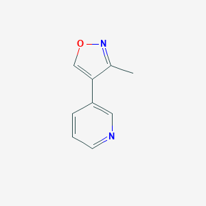 molecular formula C9H8N2O B068305 3-Methyl-4-(pyridin-3-yl)isoxazole CAS No. 181178-92-7