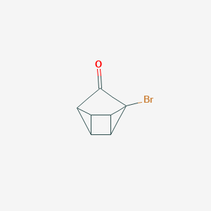 molecular formula C7H5BrO B068331 Tetracyclo[3.2.0.02,7.04,6]heptanone, 2-bromo-(9CI) CAS No. 183059-02-1