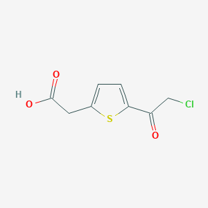 molecular formula C8H7ClO3S B068350 2-[5-(2-Chloroacetyl)-2-thienyl]acetic acid CAS No. 175203-15-3