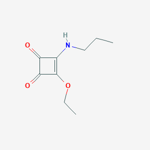 molecular formula C9H13NO3 B068365 3-Ethoxy-4-(propylamino)cyclobut-3-ene-1,2-dione CAS No. 175204-29-2
