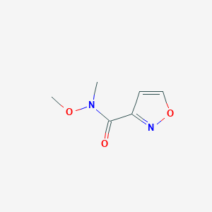 molecular formula C6H8N2O3 B068367 N-methoxy-N-methylisoxazole-3-carboxamide CAS No. 189096-90-0