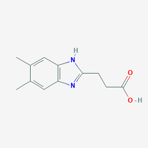 molecular formula C12H14N2O2 B068370 3-(5,6-dimethyl-1H-benzimidazol-2-yl)propanoic acid CAS No. 173737-04-7