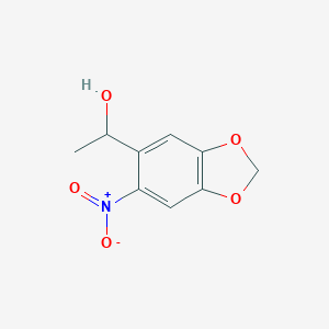 molecular formula C9H9NO5 B068393 1-(6-Nitrobenzo[d][1,3]dioxol-5-yl)ethanol CAS No. 159873-64-0
