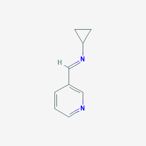 molecular formula C9H10N2 B068400 N-Cyclopropylpyridine-3-methanimine CAS No. 183608-99-3