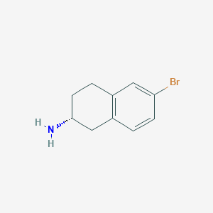 molecular formula C10H12BrN B068410 (r)-6-Bromo-2-aminotetralin CAS No. 167172-92-1