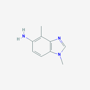molecular formula C9H11N3 B068421 1,4-Dimethylbenzimidazol-5-amine CAS No. 180714-26-5