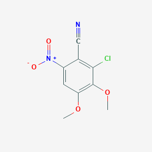 molecular formula C9H7ClN2O4 B068424 2-Chloro-3,4-dimethoxy-6-nitrobenzonitrile CAS No. 175136-28-4
