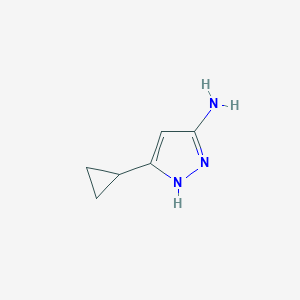 molecular formula C6H9N3 B068462 3-环丙基-1H-吡唑-5-胺 CAS No. 175137-46-9