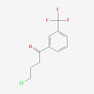 molecular formula C11H10ClF3O B068463 4-氯-1-氧代-1-(3-三氟甲基苯基)丁烷 CAS No. 166312-46-5