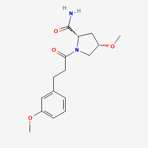 (2S,4S)-4-methoxy-1-[3-(3-methoxyphenyl)propanoyl]pyrrolidine-2-carboxamide