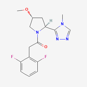 2-(2,6-difluorophenyl)-1-[(2S,4R)-4-methoxy-2-(4-methyl-1,2,4-triazol-3-yl)pyrrolidin-1-yl]ethanone