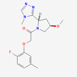 2-(2-fluoro-5-methylphenoxy)-1-[(2S,4R)-4-methoxy-2-(4-methyl-1,2,4-triazol-3-yl)pyrrolidin-1-yl]ethanone