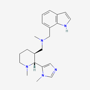 N-(1H-indol-7-ylmethyl)-N-methyl-1-[(2R,3S)-1-methyl-2-(3-methylimidazol-4-yl)piperidin-3-yl]methanamine