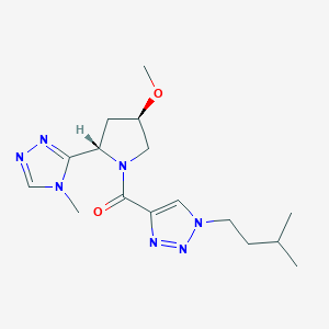 [(2S,4R)-4-methoxy-2-(4-methyl-1,2,4-triazol-3-yl)pyrrolidin-1-yl]-[1-(3-methylbutyl)triazol-4-yl]methanone